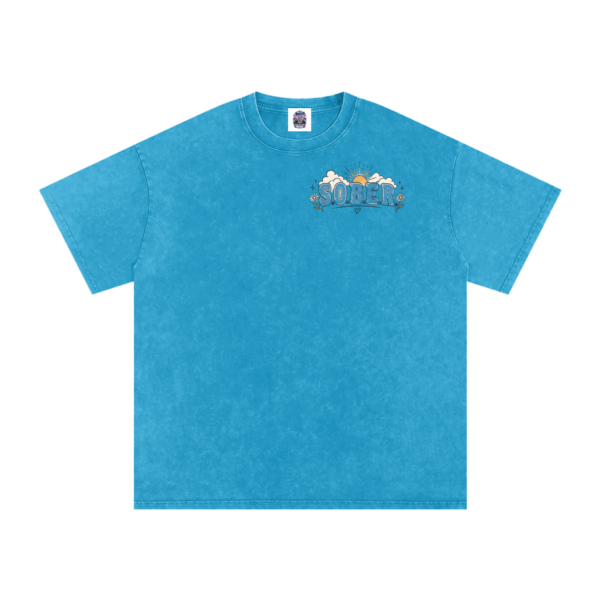 Sober — Snow Washed Oversized Tee