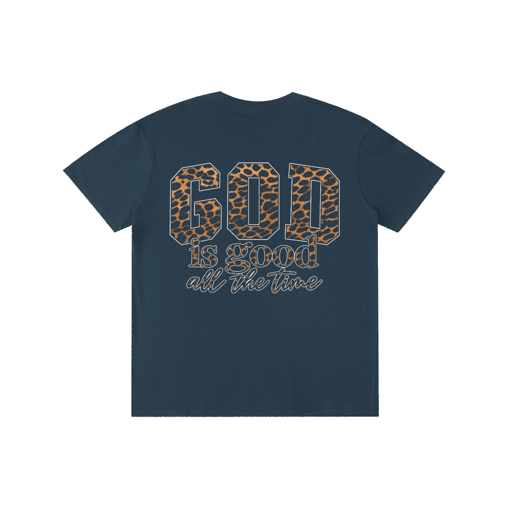 God Is Good All The Time — Cheetah Print Unisex Tee