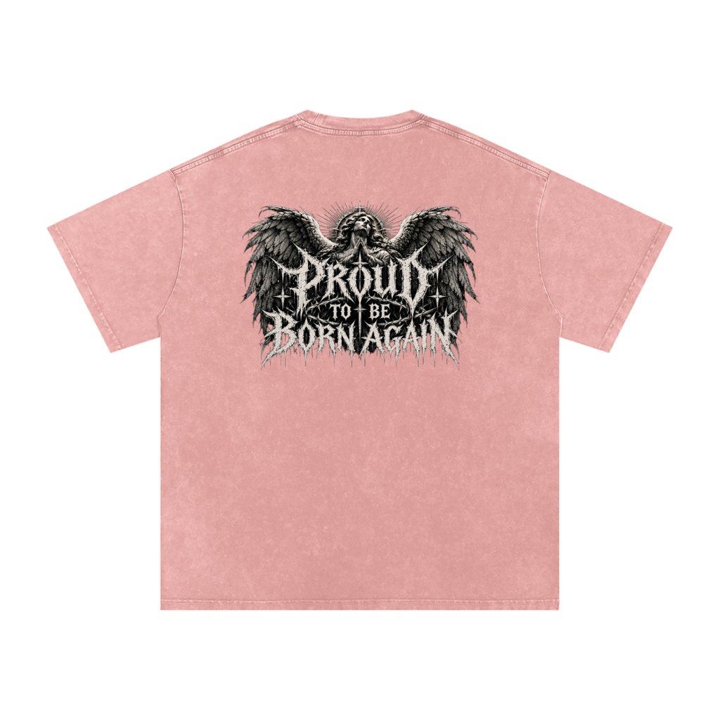 Snow Washed Oversized Cotton T-Shirt