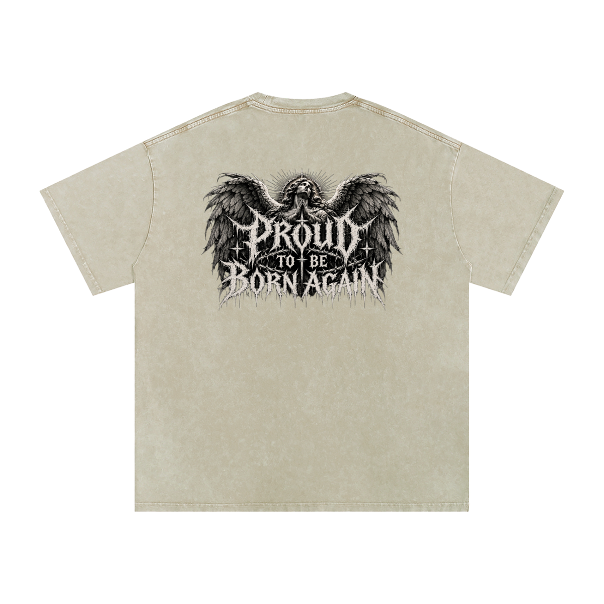Snow Washed Oversized Cotton T-Shirt