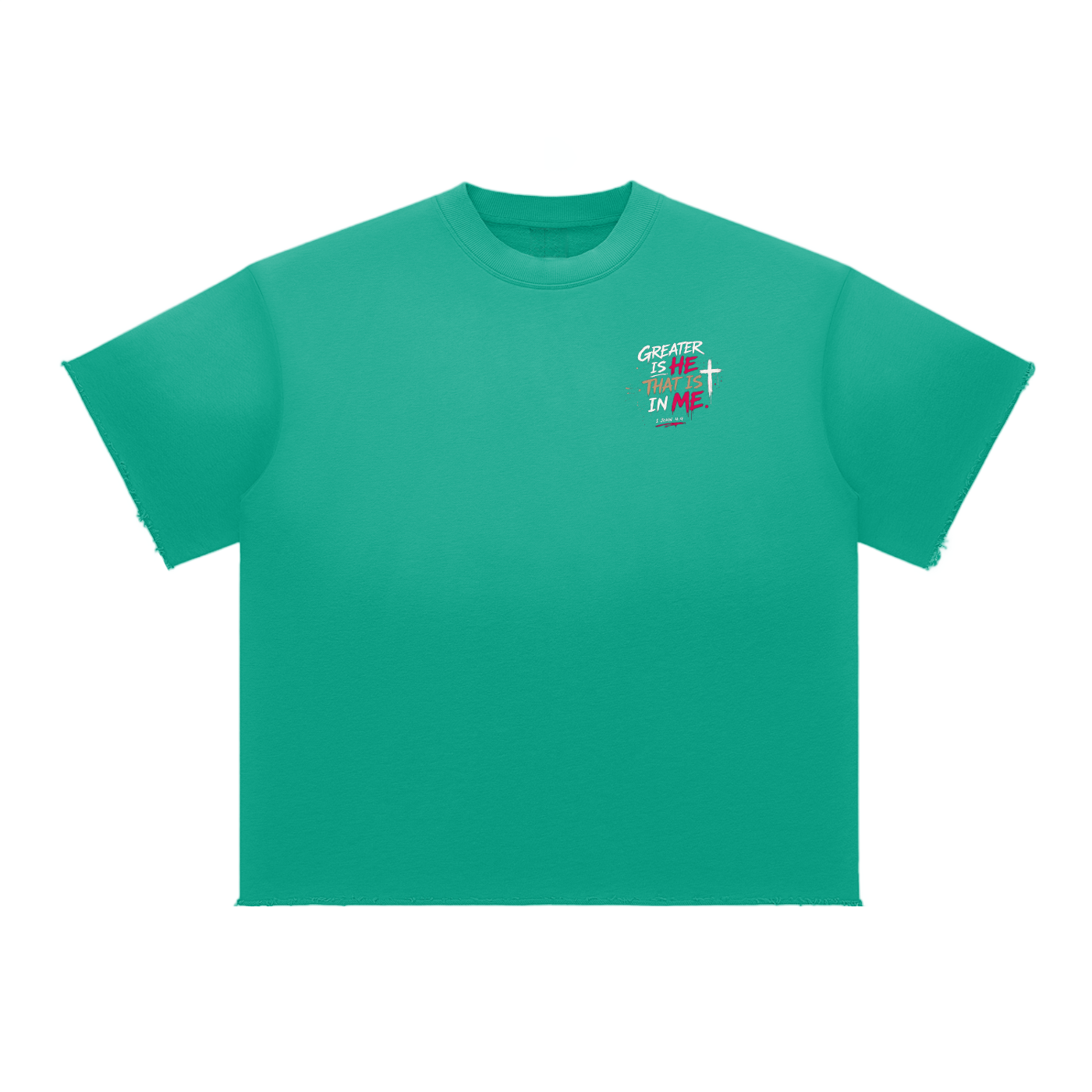 God's Earth Not the Enemy's Playground — Sun Fade Raw Edge Tee