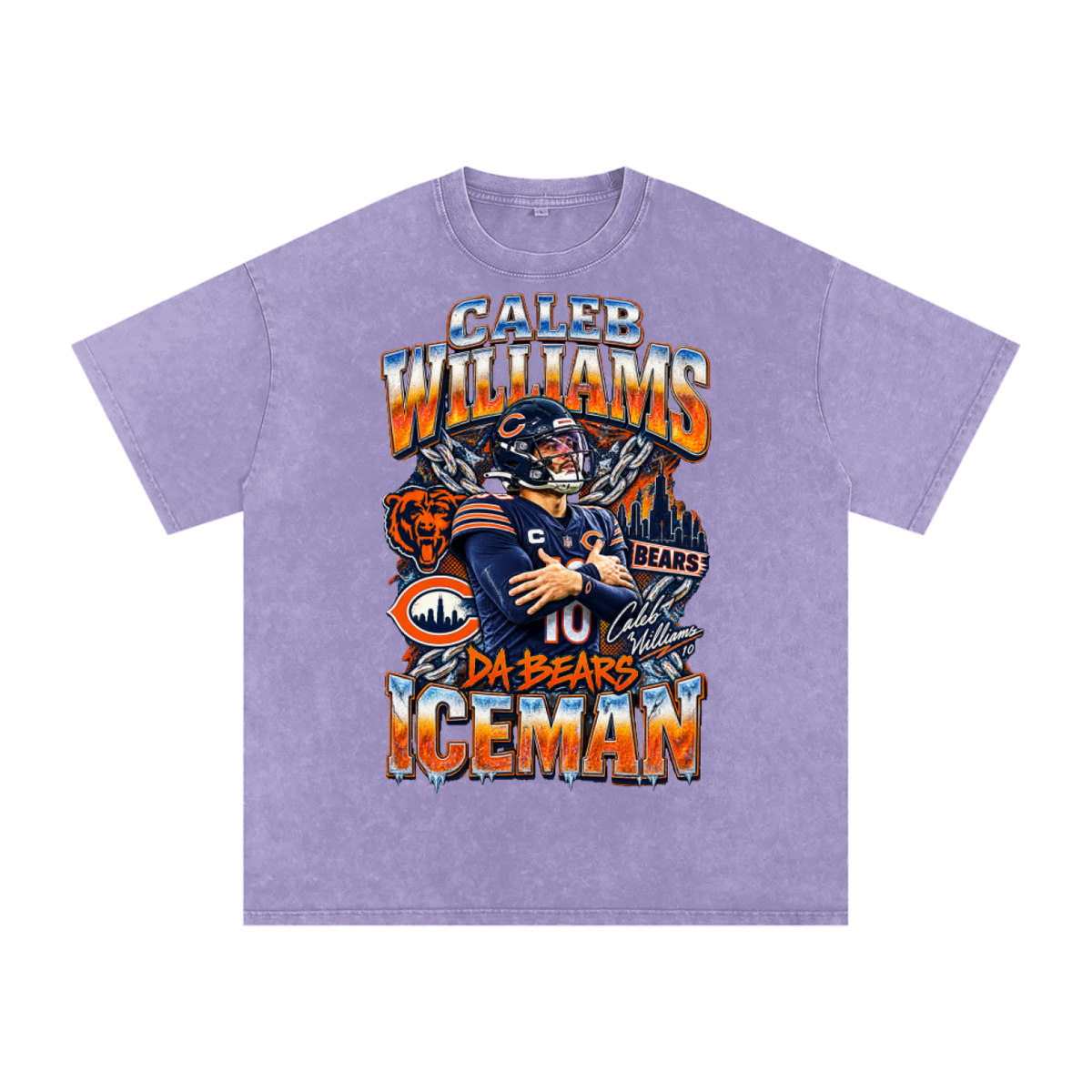Caleb Williams Iceman Snow Wash Oversized Tee