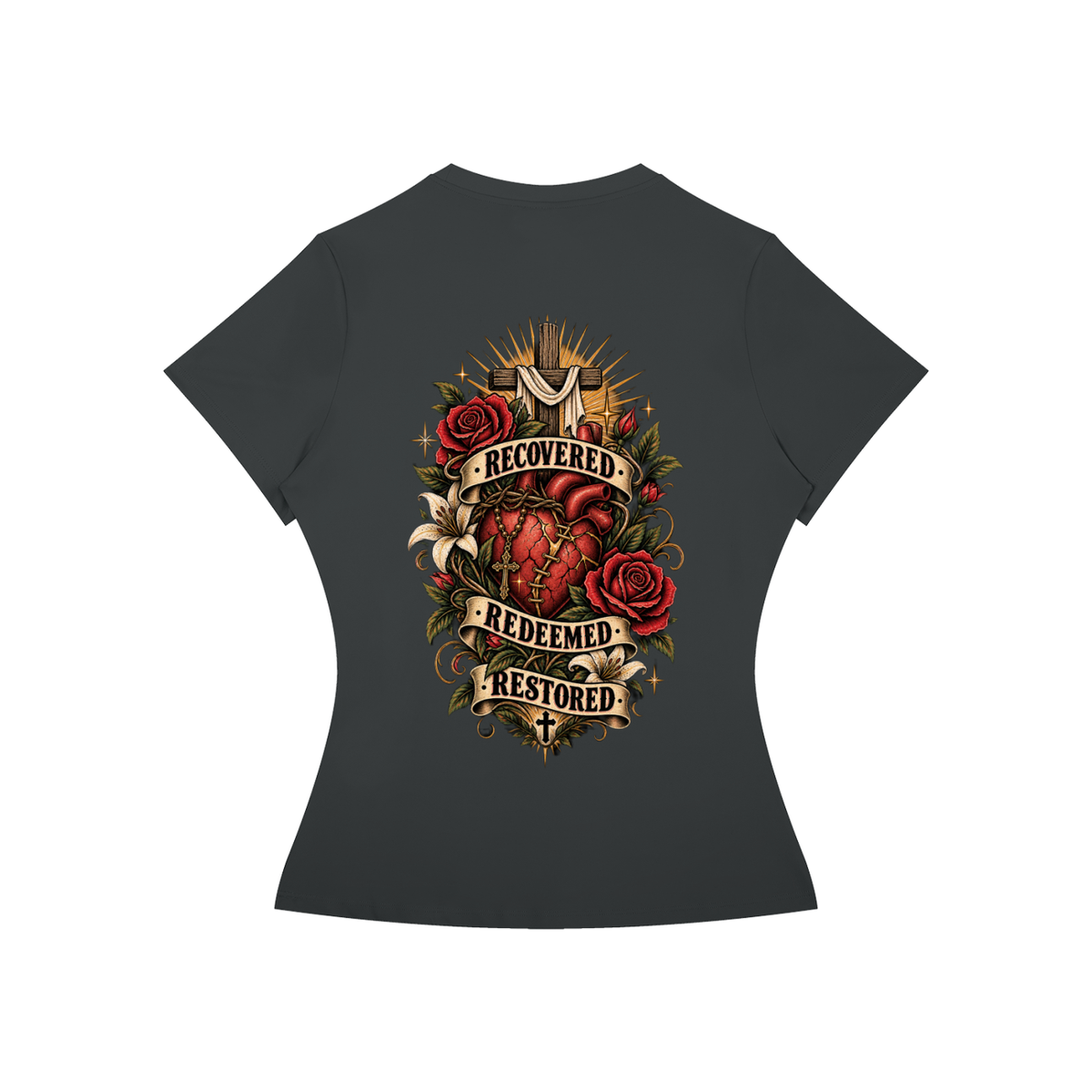 Recovered. Redeemed. Restored. Women's Performance Tee