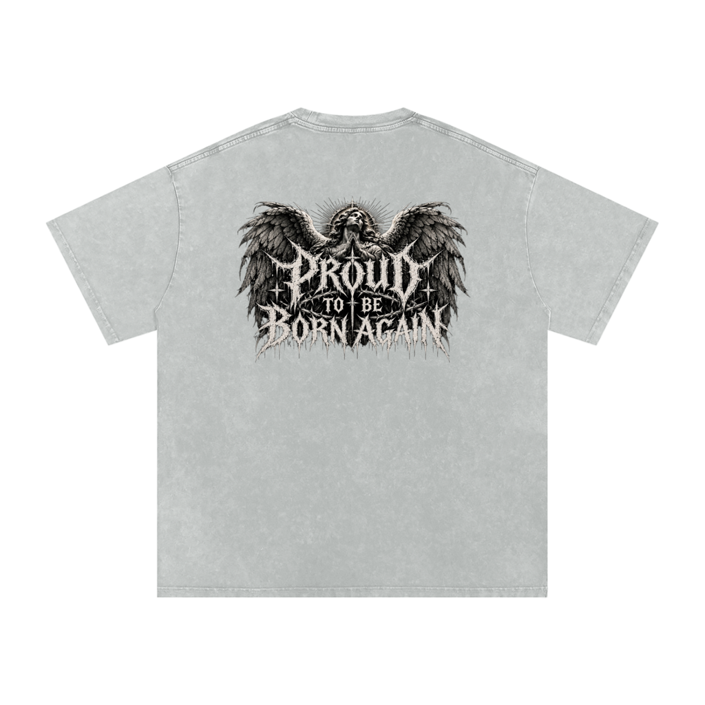 Snow Washed Oversized Cotton T-Shirt