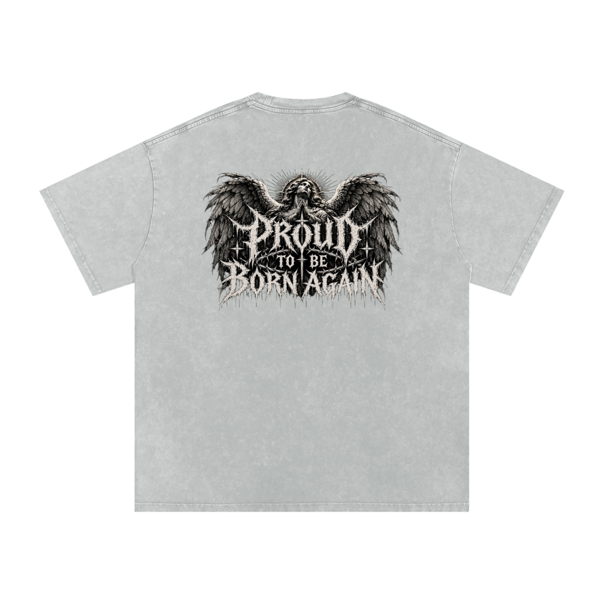Snow Washed Oversized Cotton T-Shirt