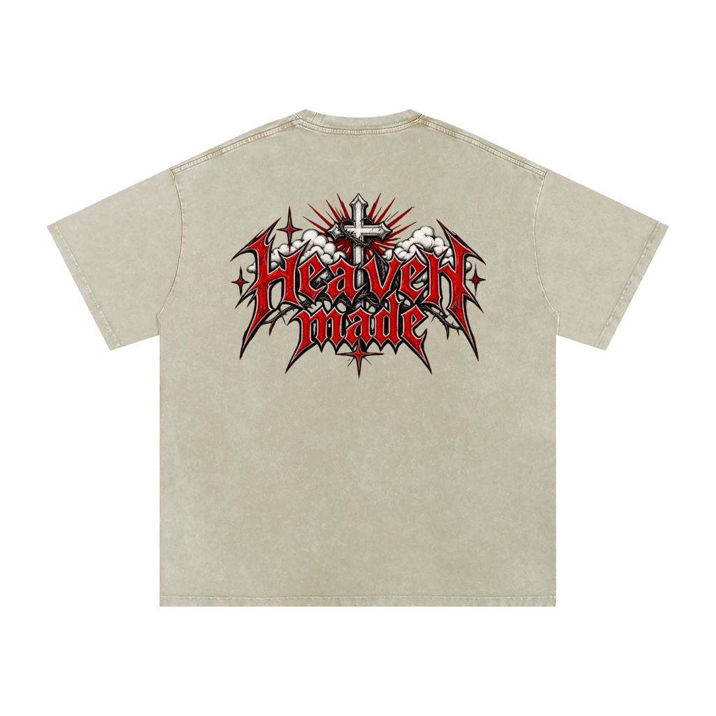 Heavy Metal Heaven Made — Snow Washed Oversized Tee