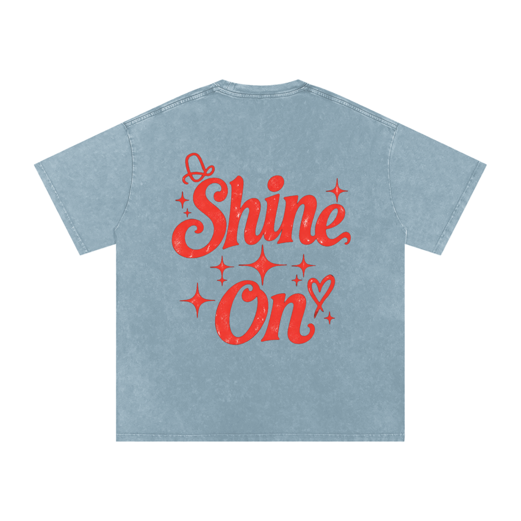 Dolly Parton Shine On Snow Washed Oversized Cotton T-Shirt