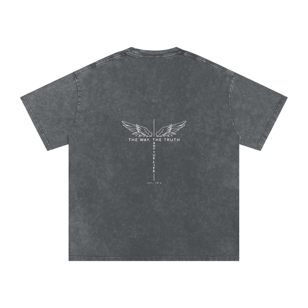 The Way The Truth The Life Unisex Snow Washed Tee