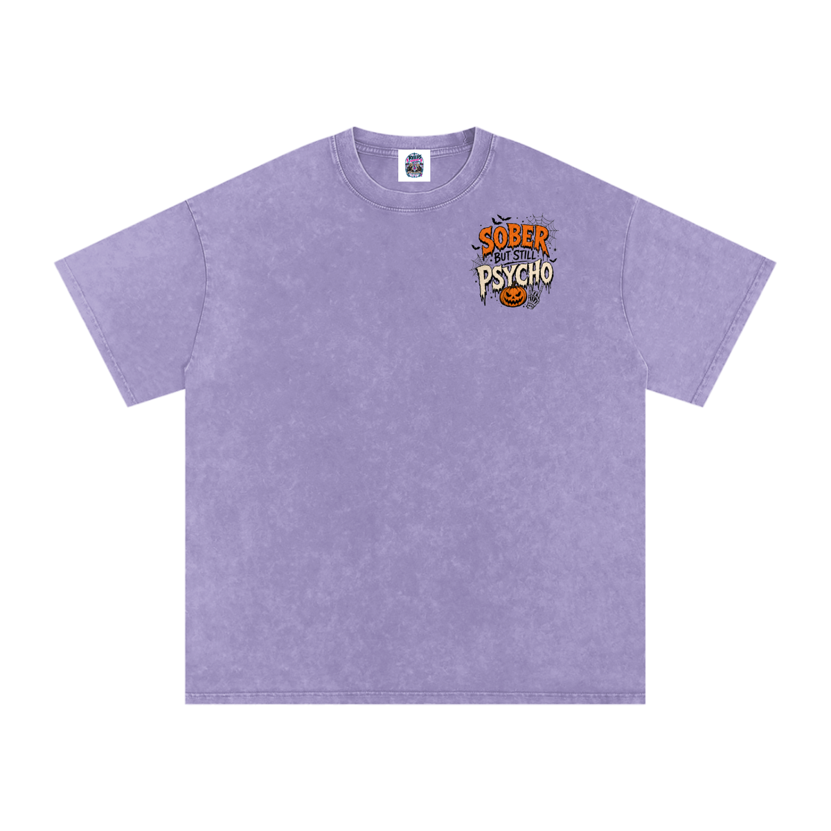 Sober But Psycho — Snow Washed Oversized Tee