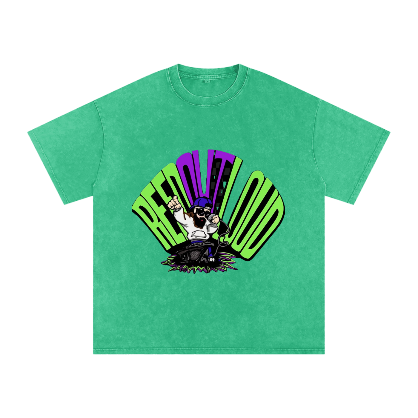 Reeds Worship Outloud — Logo Snow Washed Oversized Tee