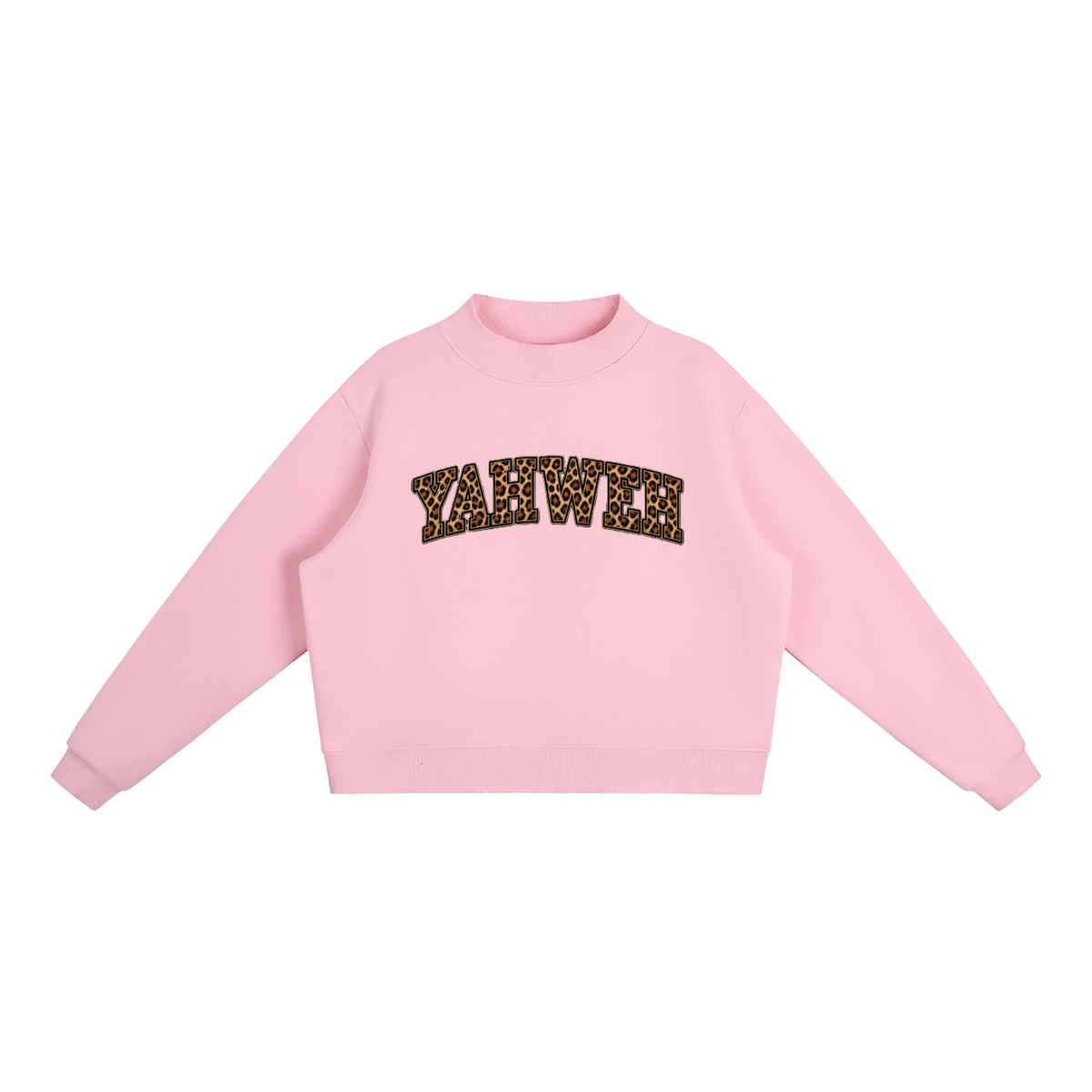 Yahweh Fleece Mock-Neck Crew Sweatshirt
