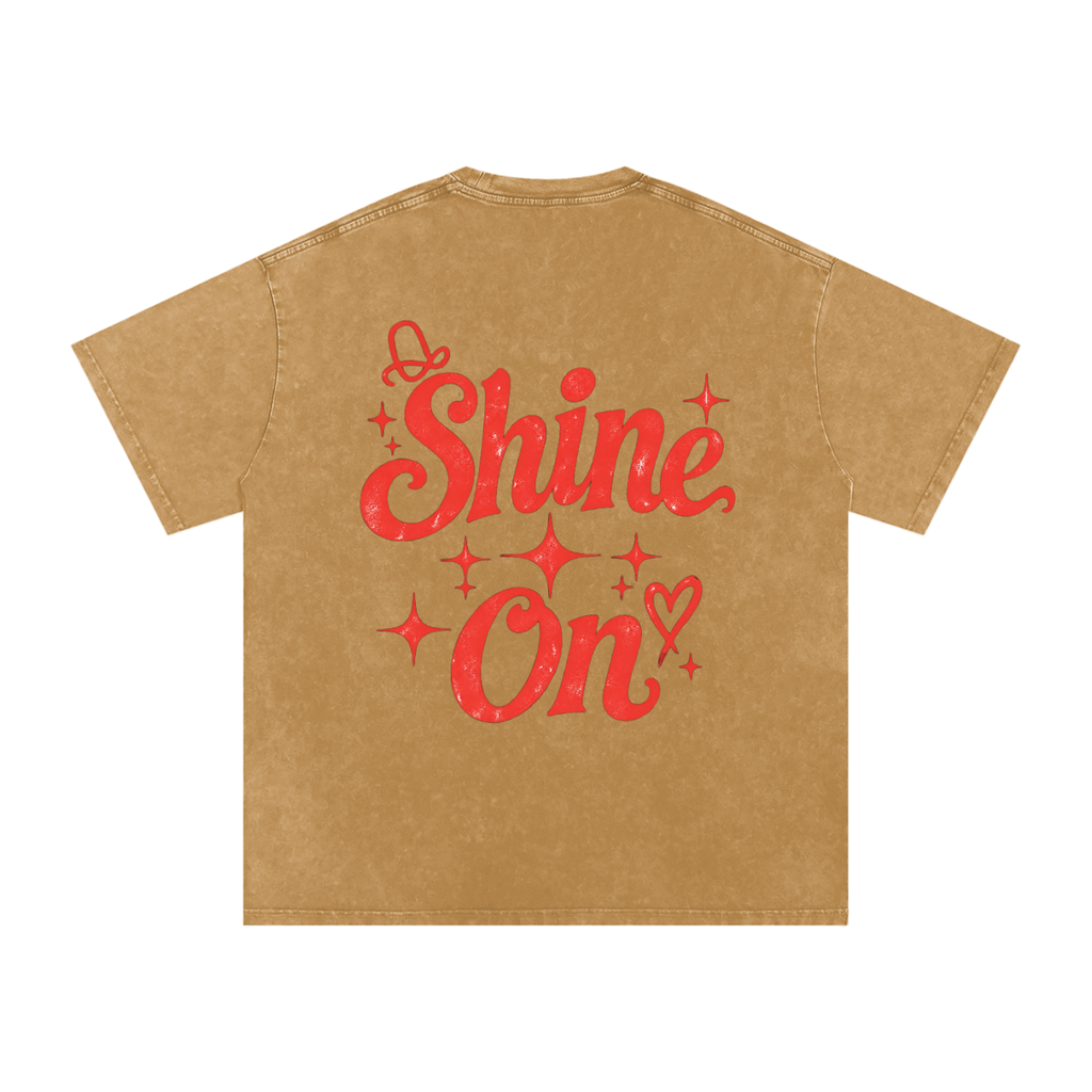 Dolly Parton Shine On Snow Washed Oversized Cotton T-Shirt