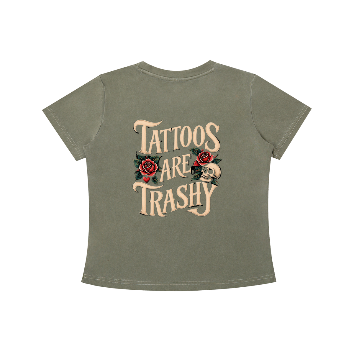 Tattoos Are Trashy Women's Crop Tee