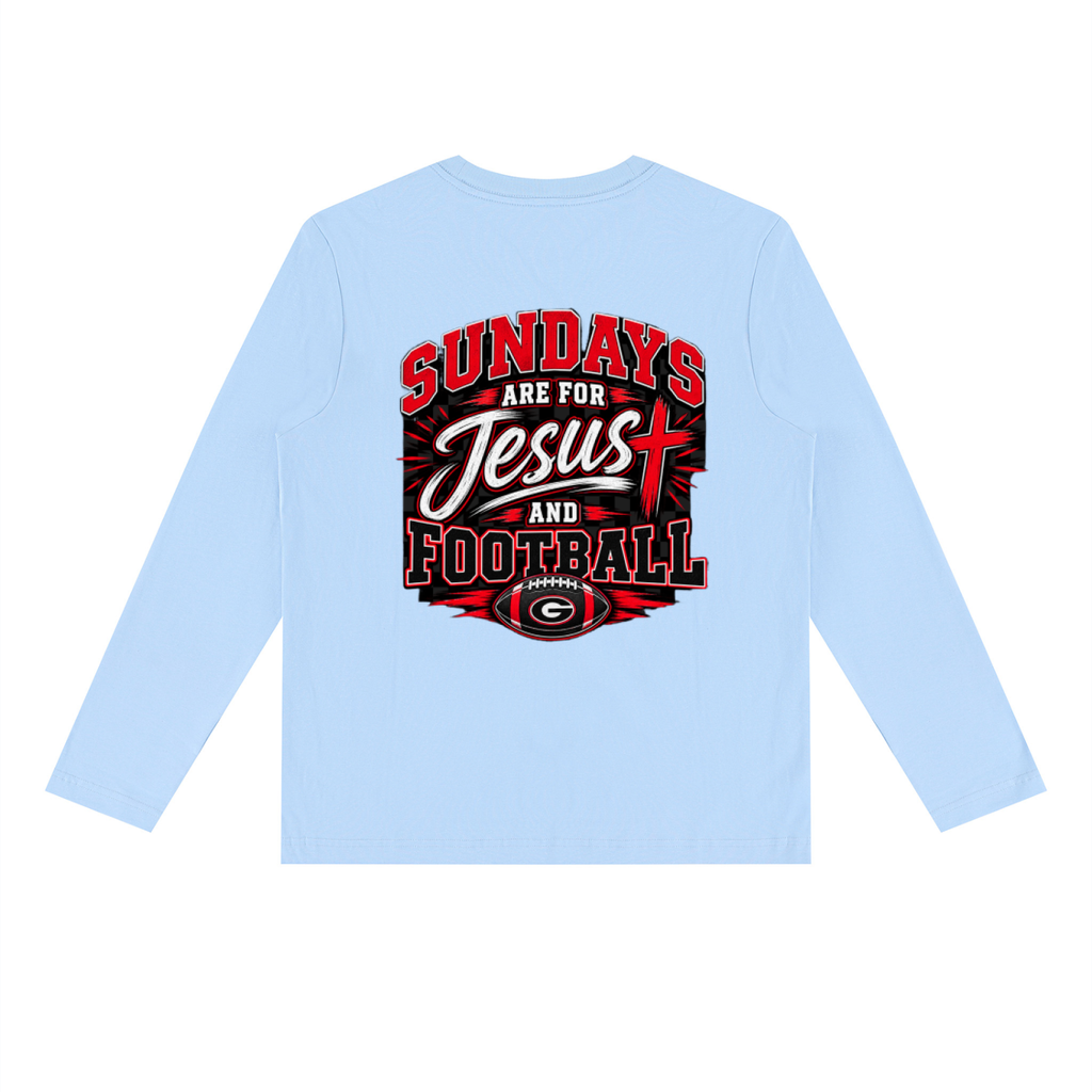 Sundays Are for Jesus and Football Unisex Long Sleeve Tee