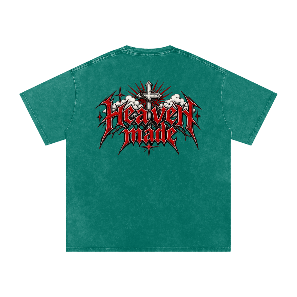 Heavy Metal Heaven Made — Snow Washed Oversized Tee
