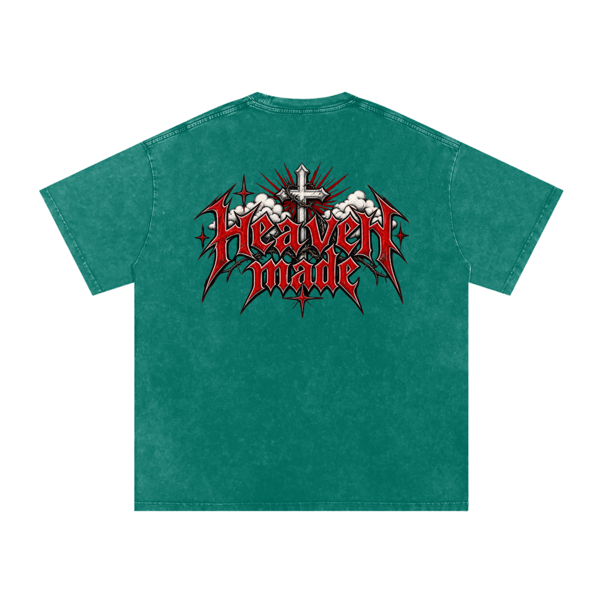 Heavy Metal Heaven Made — Snow Washed Oversized Tee