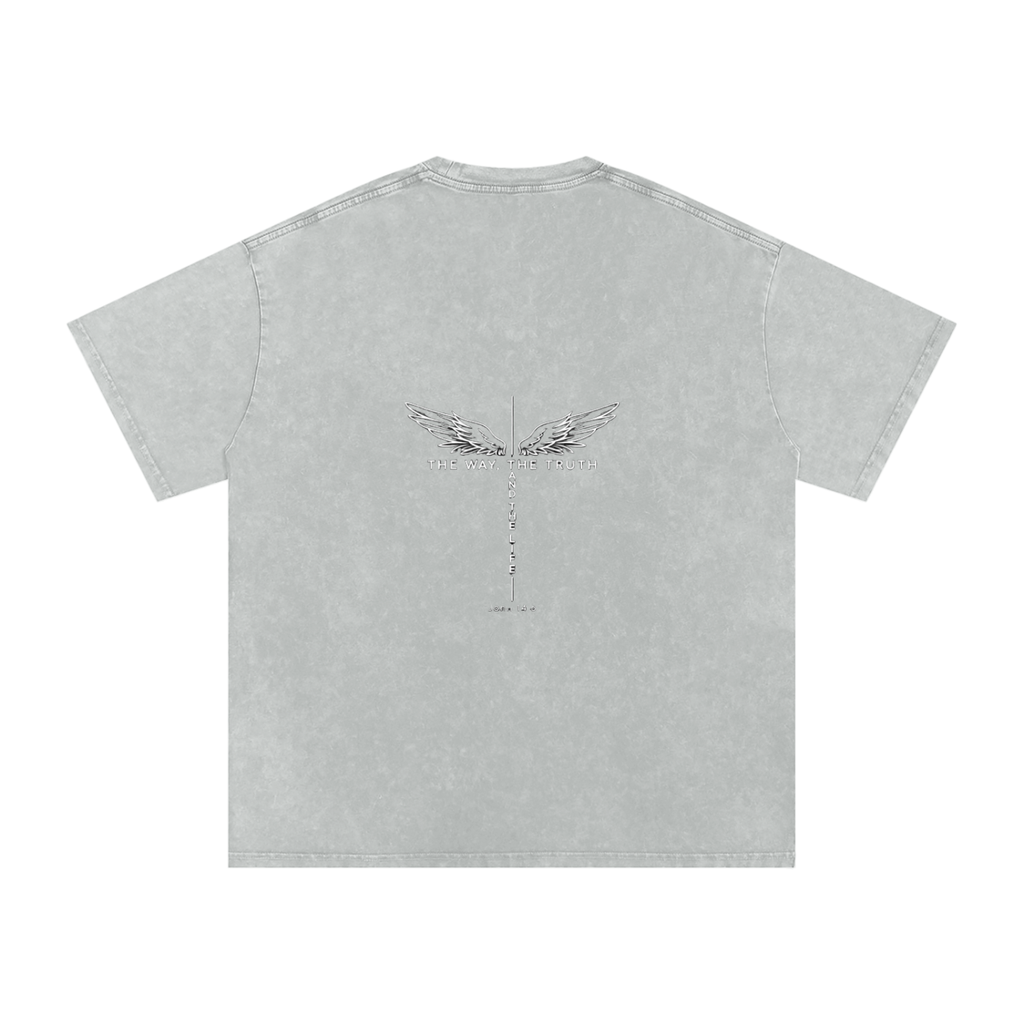 The Way The Truth The Life Unisex Snow Washed Tee
