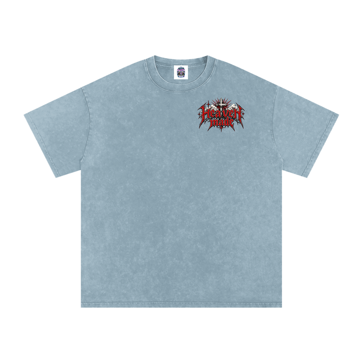 Heavy Metal Heaven Made — Snow Washed Oversized Tee