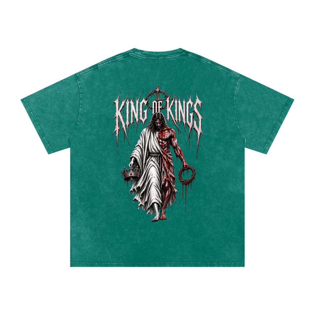 King of Kings — Snow Washed Oversized Tee