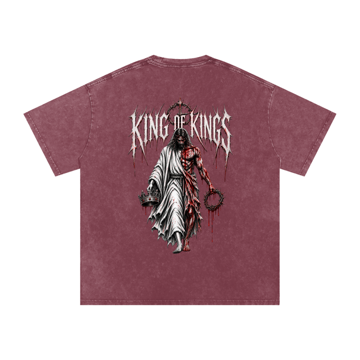 King of Kings — Snow Washed Oversized Tee