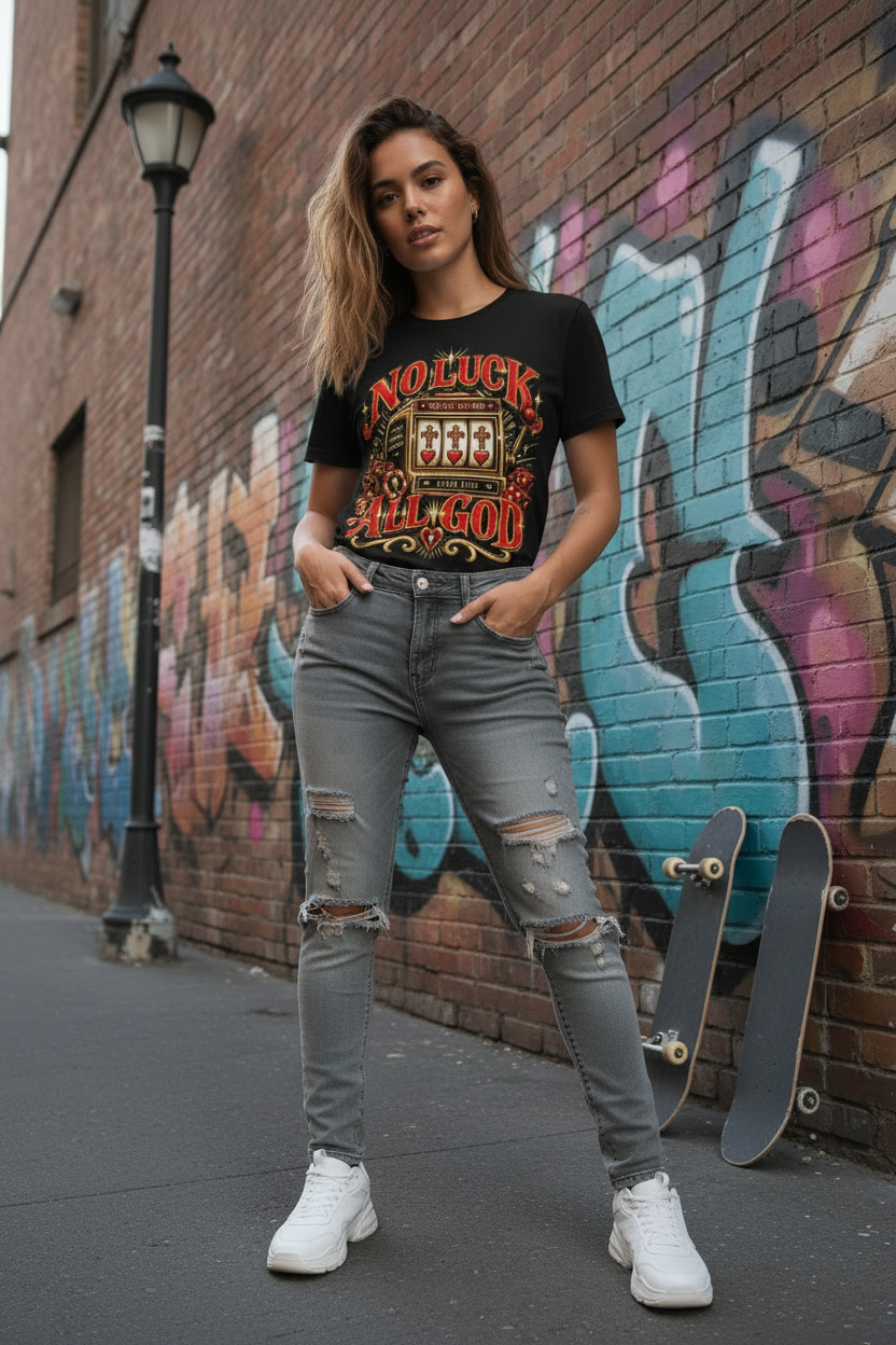 No Luck All God Tee
