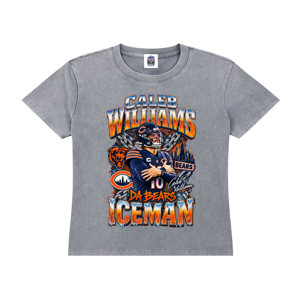 Caleb Williams Iceman Vintage Wash Crop Tee