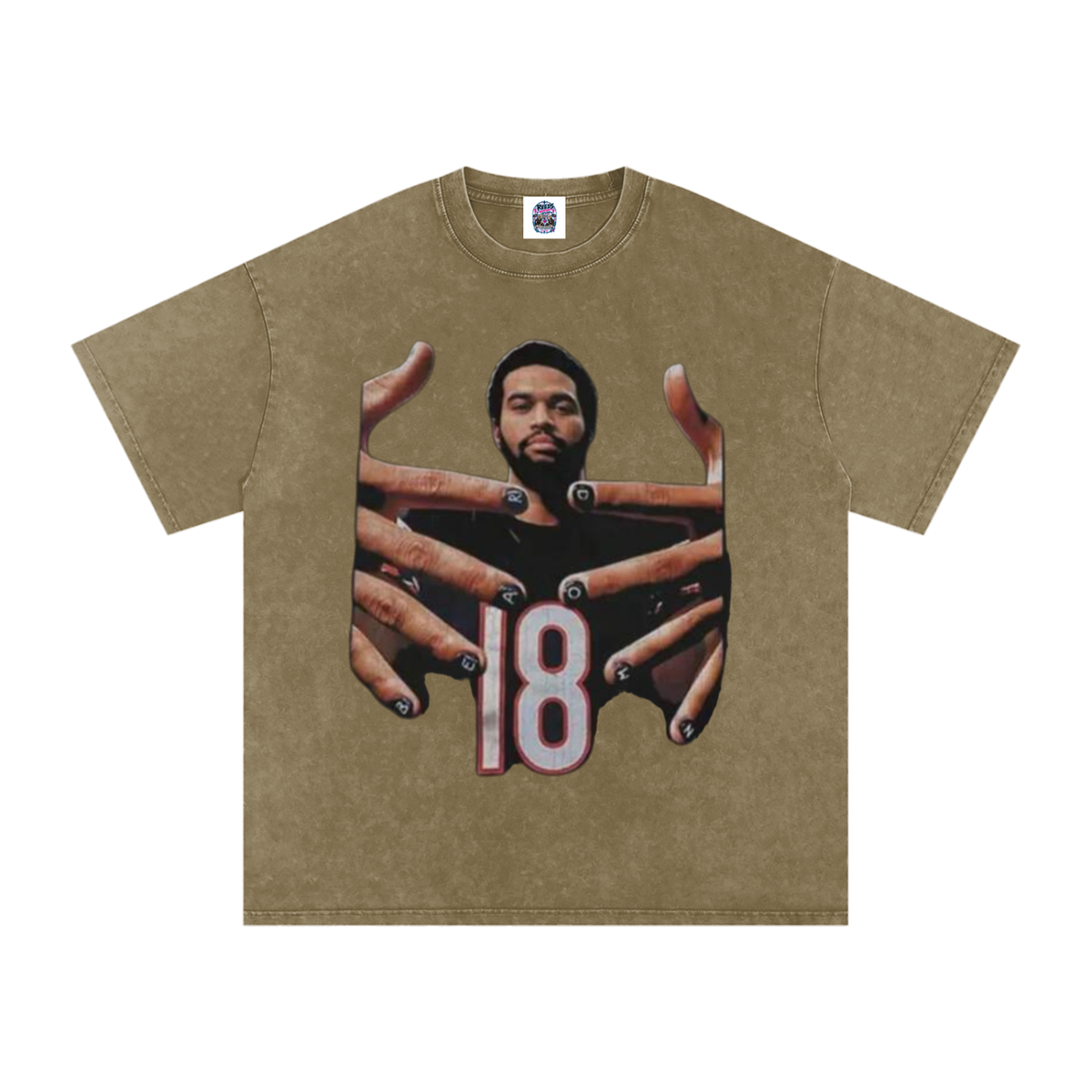 Caleb Williams Bear Down Snow Wash Oversized Tee