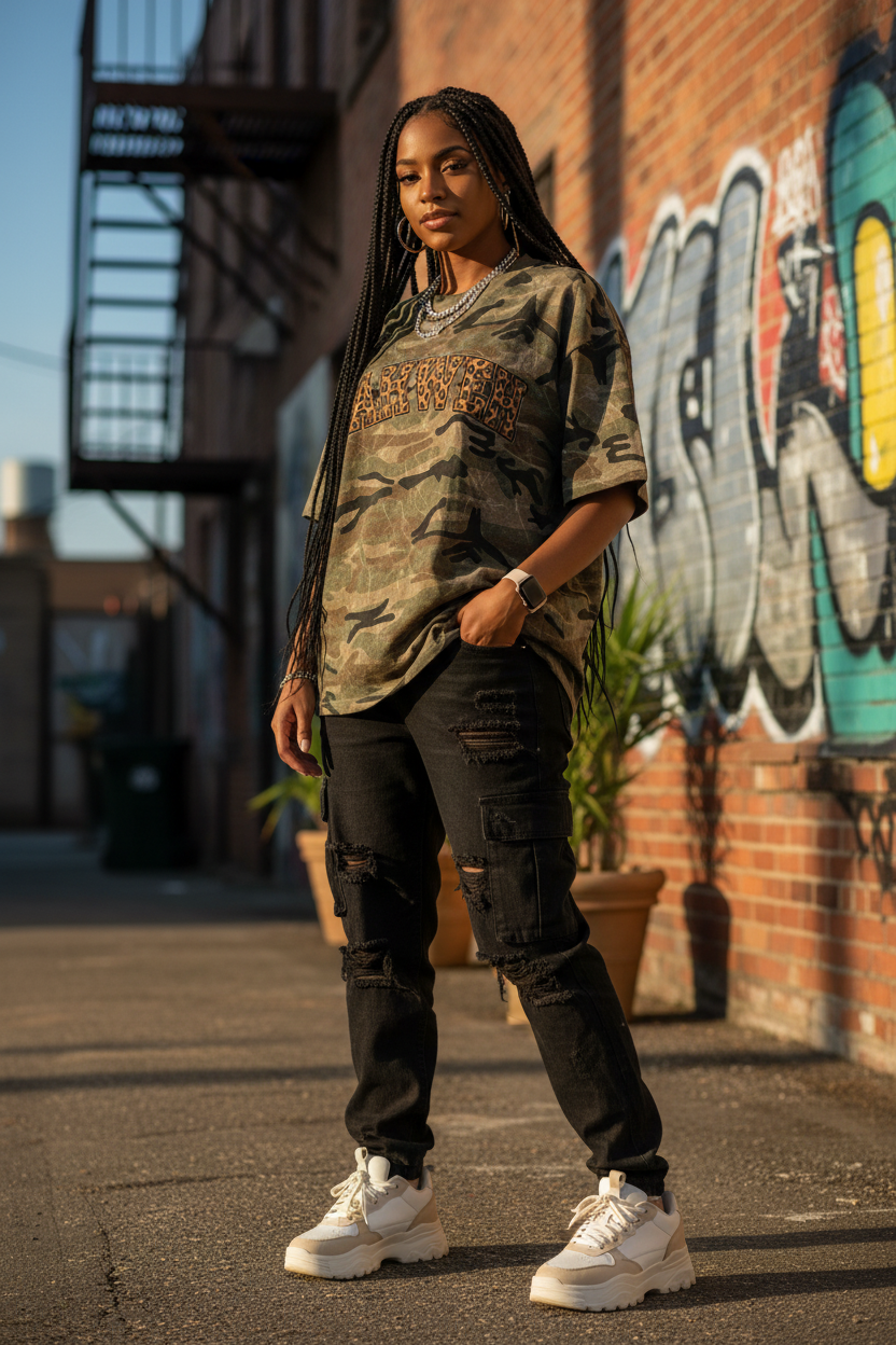 Yahweh Camo Boxy Tee