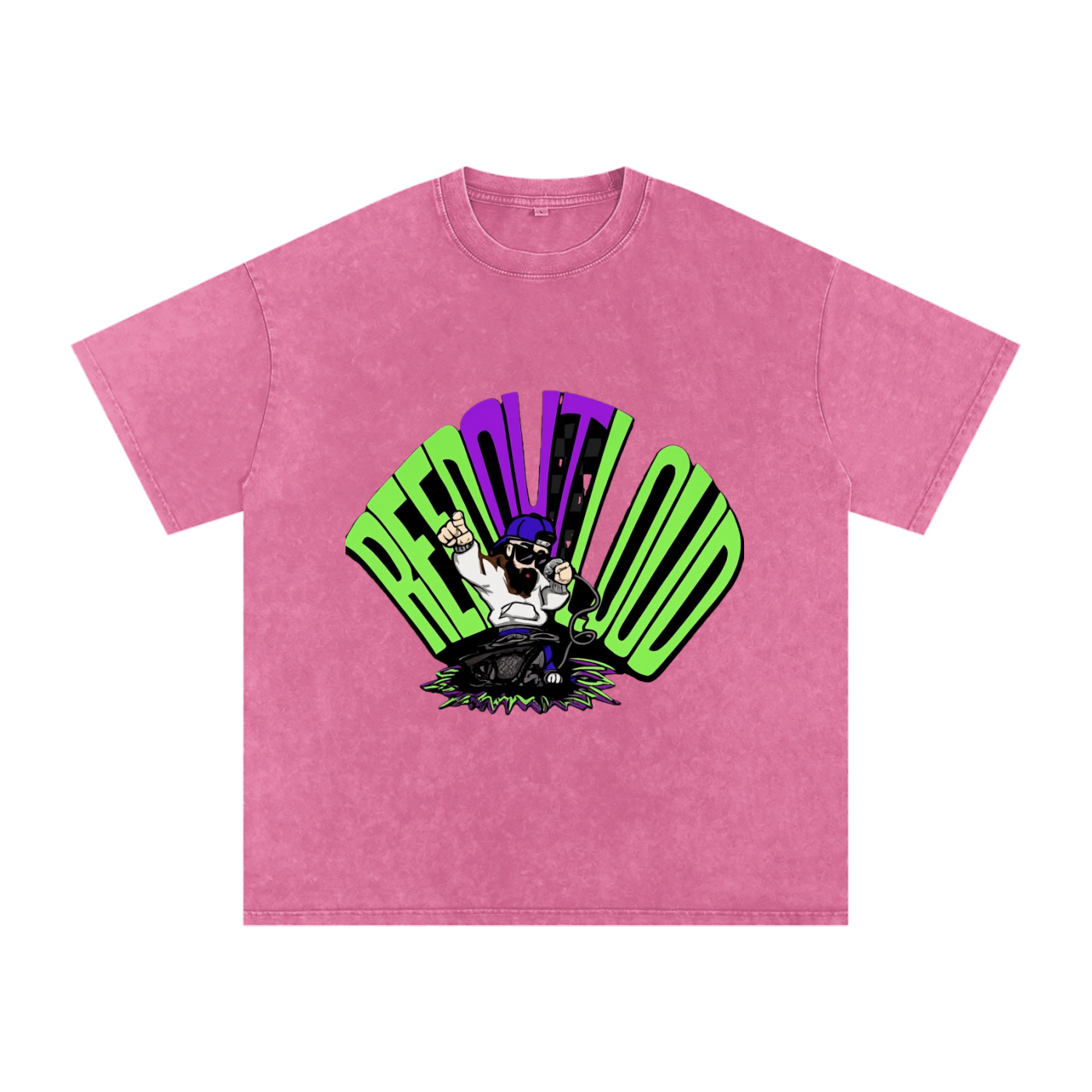 Reeds Worship Outloud — Logo Snow Washed Oversized Tee