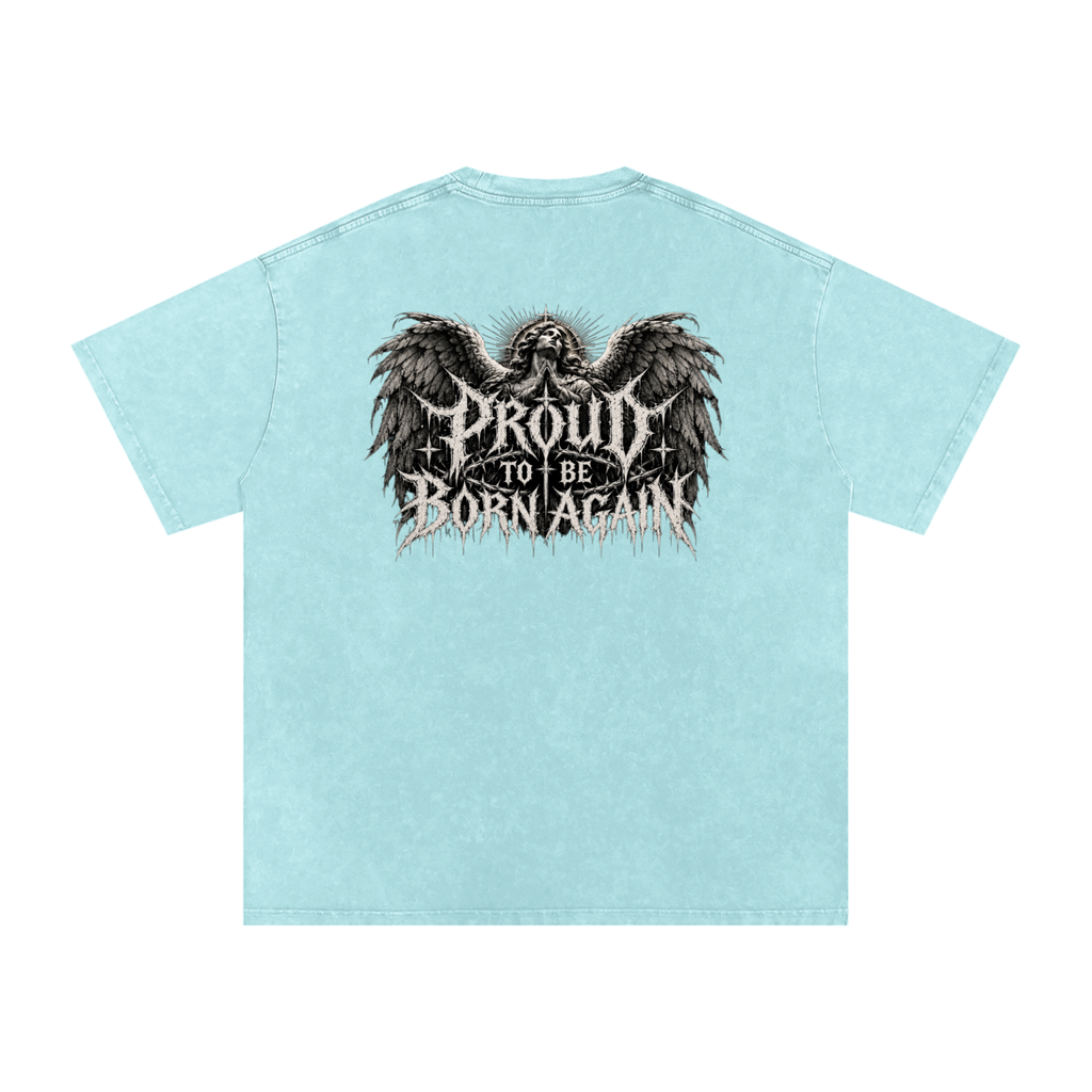 Snow Washed Oversized Cotton T-Shirt