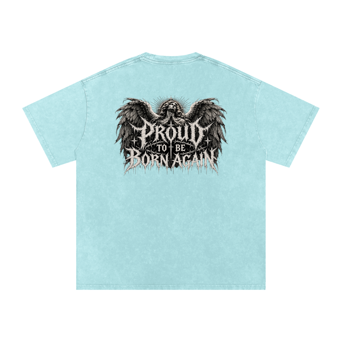 Snow Washed Oversized Cotton T-Shirt