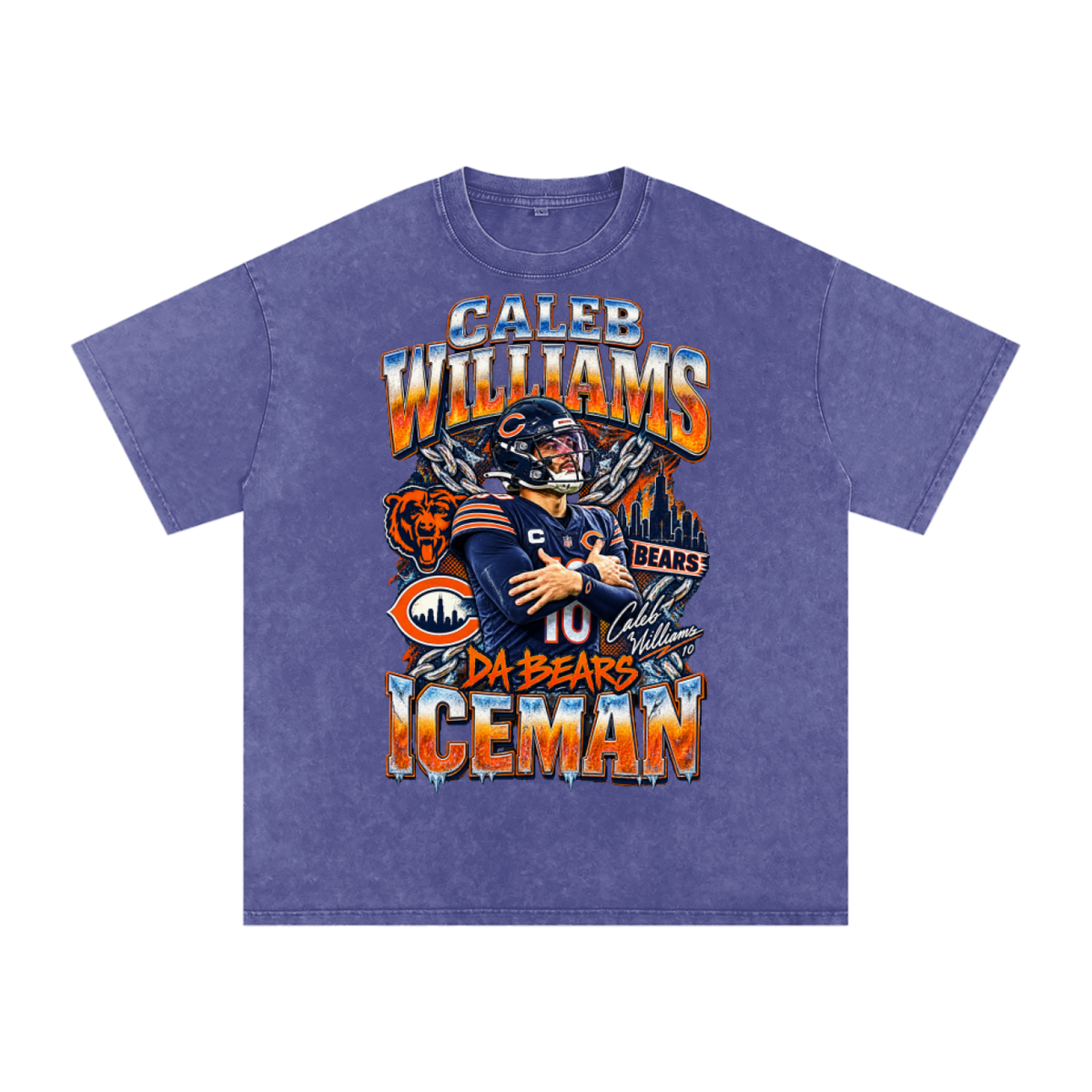 Caleb Williams Iceman Snow Wash Oversized Tee