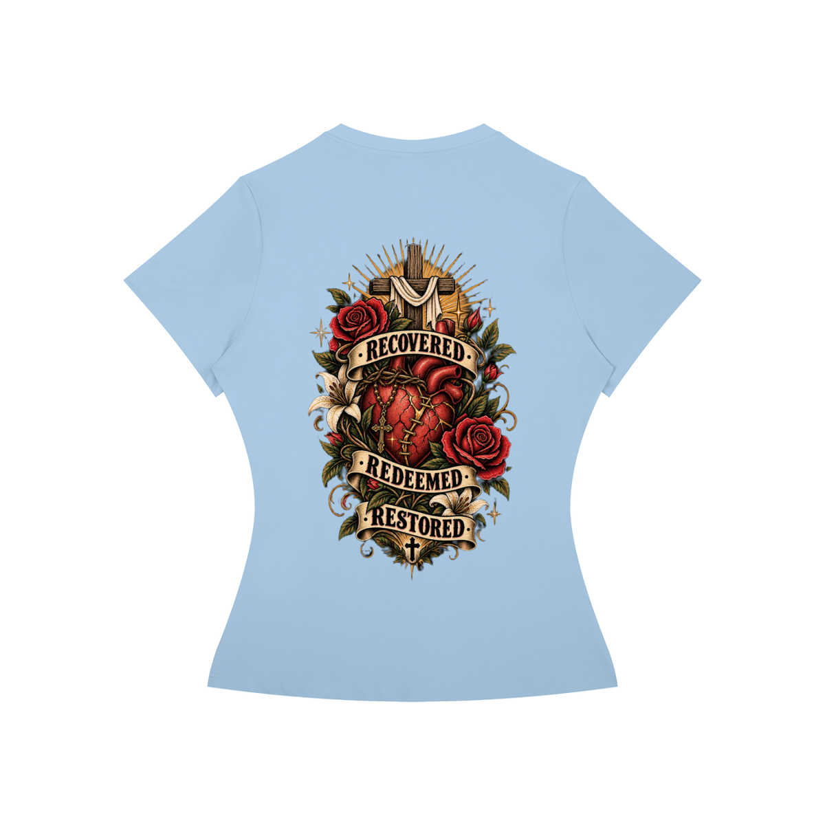 Recovered. Redeemed. Restored. Women's Performance Tee