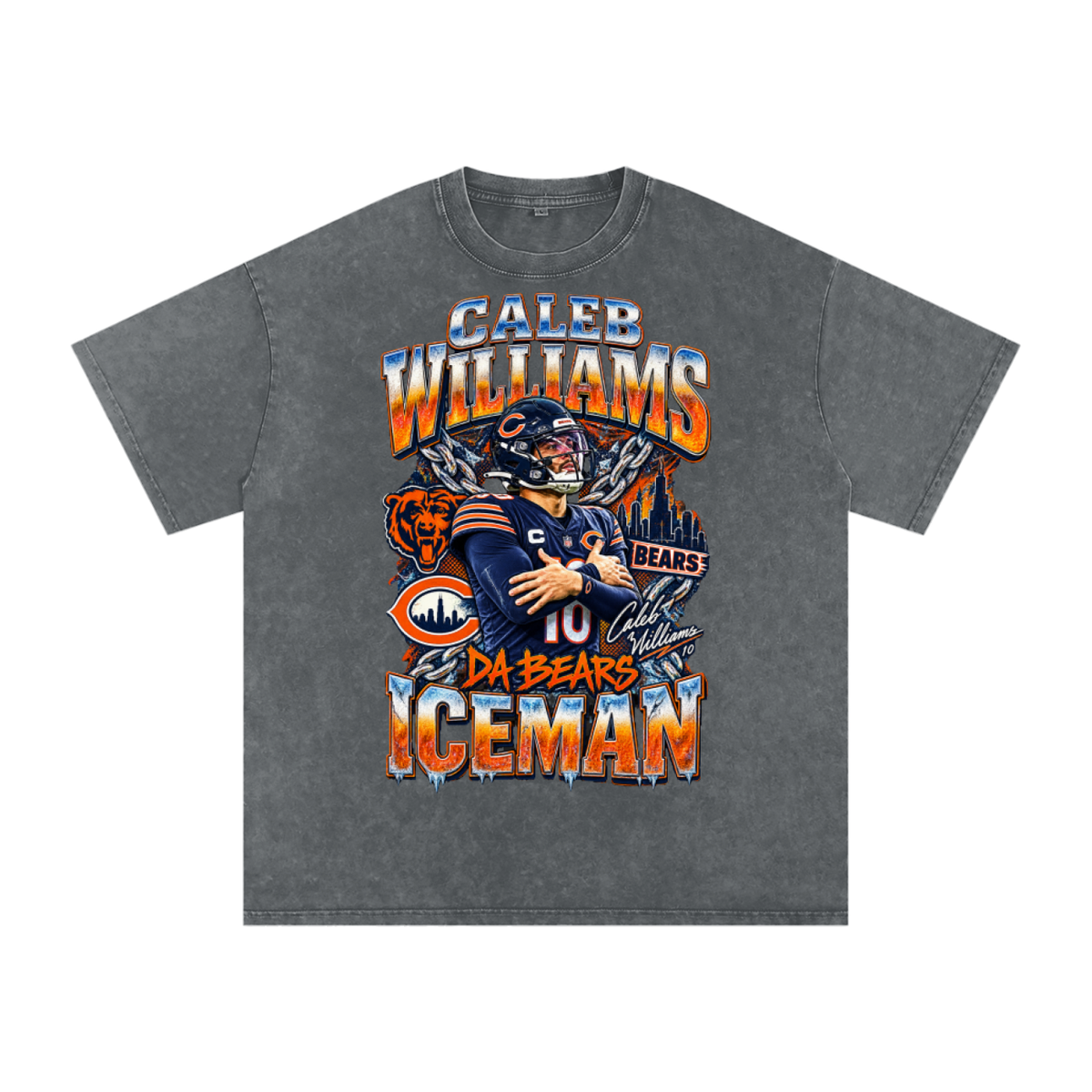 Caleb Williams Iceman Snow Wash Oversized Tee