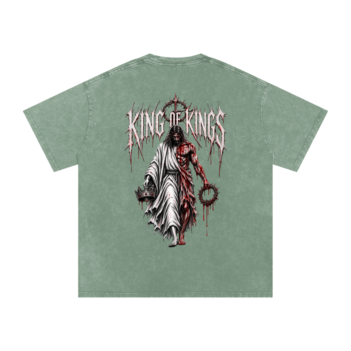 King of Kings — Snow Washed Oversized Tee